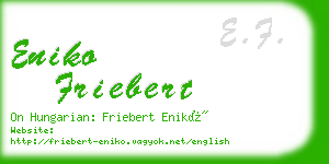 eniko friebert business card